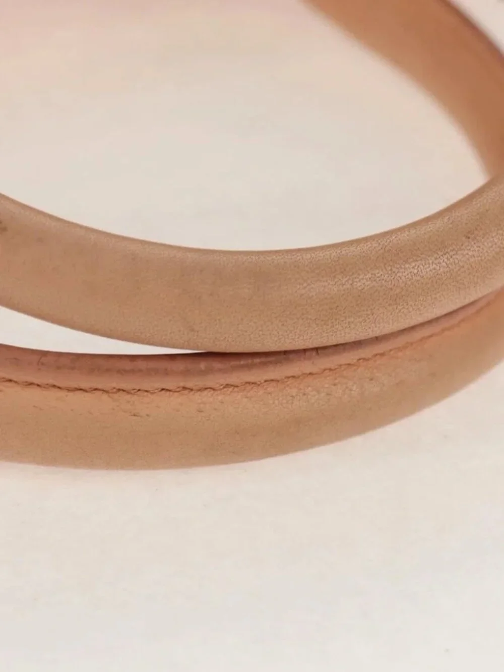 SAINT LAURENT Petit Kabas Hand Bag Leather 2way Pink Gold Auth - Picture 11 of 15